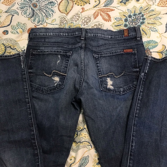 7 for All Mankind Bootcut distressed jeans 31 - Picture 8 of 8